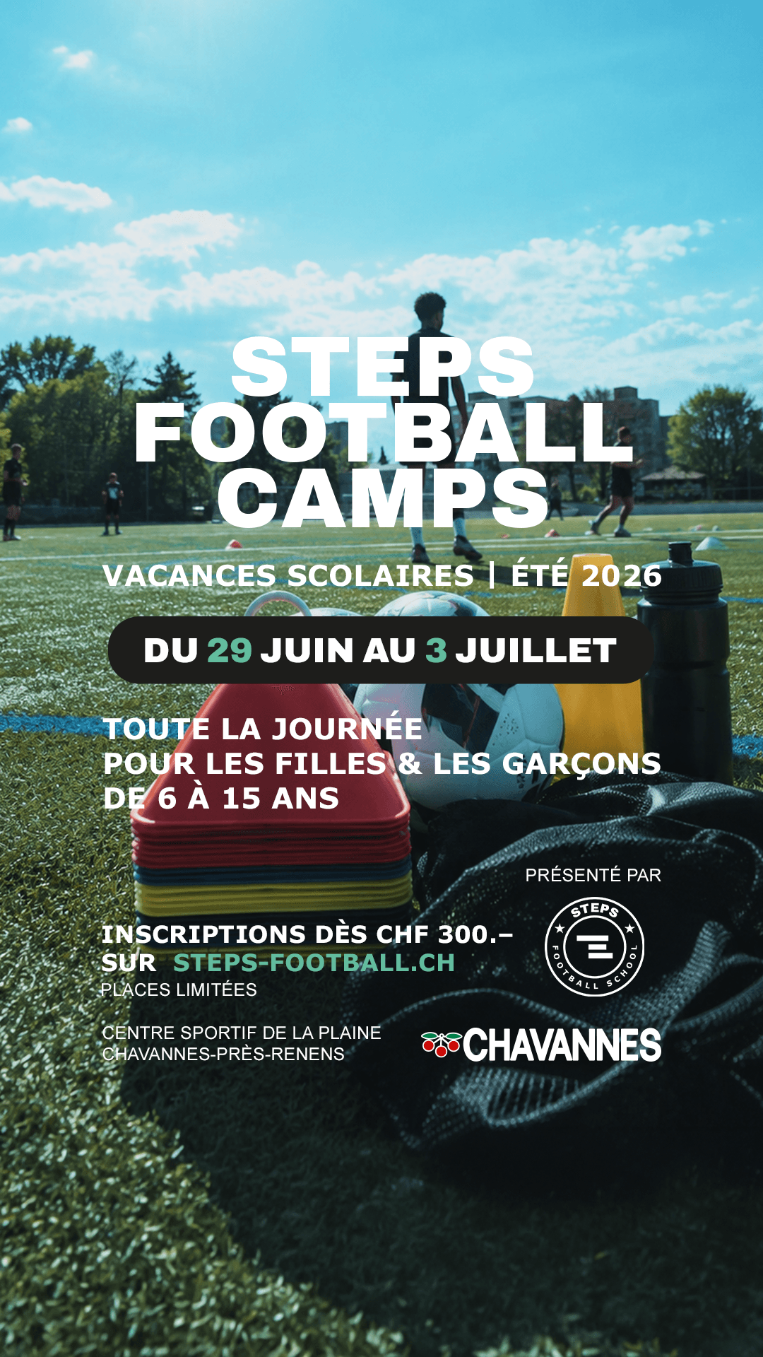 Flyer STEPS Camp — Été 2026