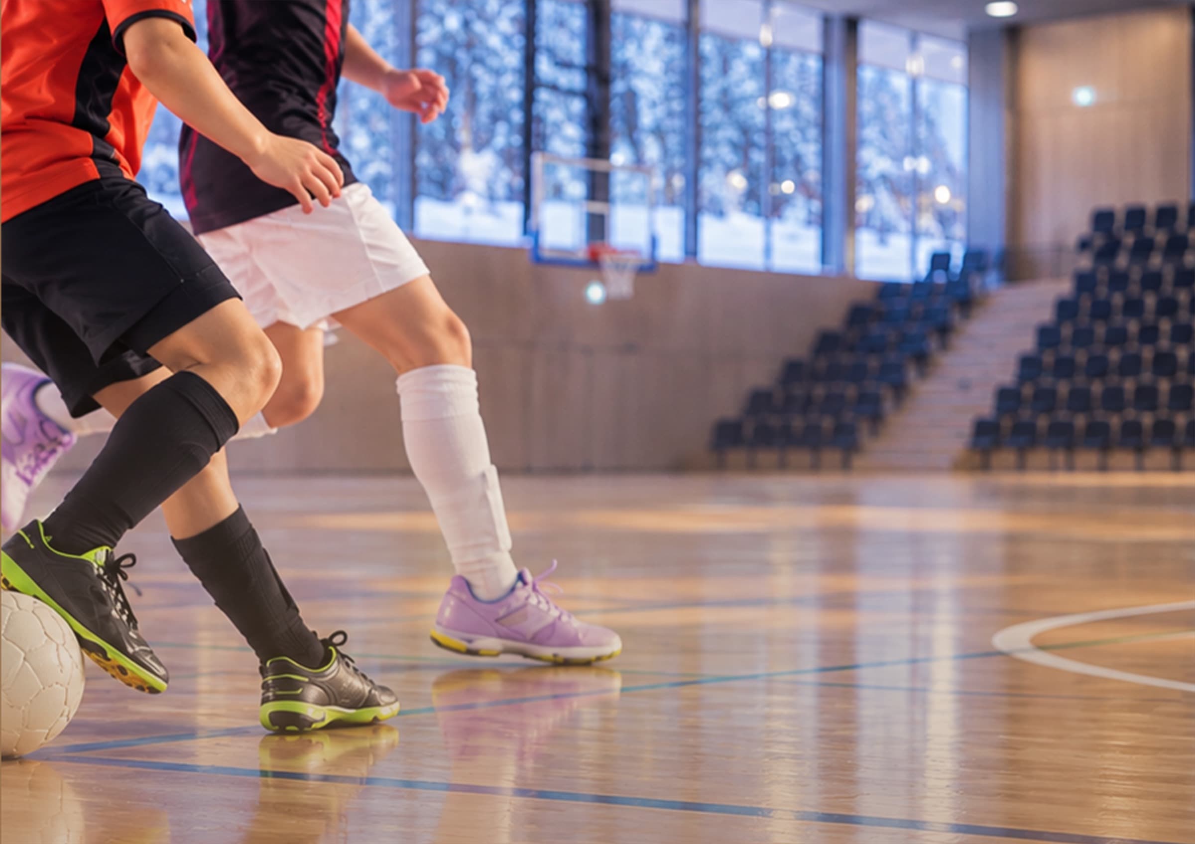 Un match de football en salle
